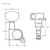 Maxbell 6x Locking Guitar String Tuning Pegs for Acoustic Guitars Folk Guitars Parts
