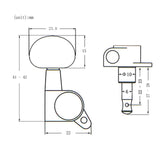 Maxbell 6x Guitar Tuning Pegs DIY Guitar Tuning Peg Button for Acoustic Guitars Accs