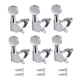 Maxbell 6x Guitar Tuning Pegs Sealed String Pegs for Classic Guitars Electric Guitar Argent 6R