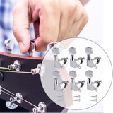 Maxbell 6x Guitar Tuning Pegs Sealed String Pegs for Classic Guitars Electric Guitar Argent 6R