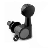 Maxbell 6x Guitar Tuning Pegs Sealed String Pegs for Classic Guitars Electric Guitar Black 6L