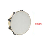 Maxbell Wooden Handheld Tambourines Metal Jingles Percussion for Church Party Adults 10inch Wood