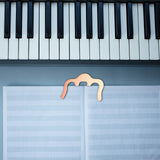Maxbell Piano Sheet Clip Portable Alloy Page Holder for Pianos Book Cookbook Reading Bronze
