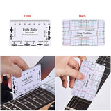 Maxbell Guitar Neck Notched Straight Ruler Luthier Tool for Electric Acoustic Guitar