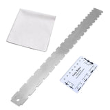 Maxbell Guitar Neck Notched Straight Ruler Luthier Tool for Electric Acoustic Guitar