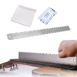 Maxbell Guitar Neck Notched Straight Ruler Luthier Tool for Electric Acoustic Guitar