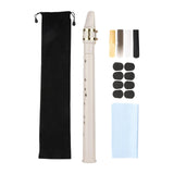 Maxbell Pocket Saxophone Portable Saxophone for Kids Music Lovers Instrument Players White