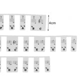 Maxbell Piano Stickers Piano Notes Guide for Beginner 88 Key Keyboard Learning Piano Black White