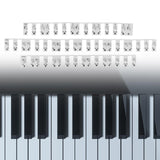 Maxbell Piano Stickers Piano Notes Guide for Beginner 88 Key Keyboard Learning Piano Black White