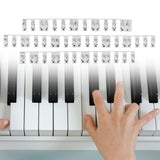Maxbell Piano Stickers Piano Notes Guide for Beginner 88 Key Keyboard Learning Piano Black White