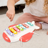 Maxbell Xylophone with Mallets Preschool Kindergarten Valentine's Day Gifts for Kids Red