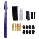 Maxbell Pocket Saxophone with Mouthpiece Reeds Carrying Bag Fingering Chart for Kids blue violet