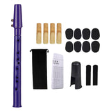 Maxbell Pocket Saxophone with Mouthpiece Reeds Carrying Bag Fingering Chart for Kids blue violet