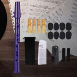 Maxbell Pocket Saxophone with Mouthpiece Reeds Carrying Bag Fingering Chart for Kids blue violet