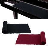 Maxbell Piano Keyboard Cover Fabric Key Cover Cloth for Upright Piano Electric Piano Black