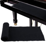 Maxbell Piano Keyboard Cover Fabric Key Cover Cloth for Upright Piano Electric Piano Black