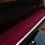 Maxbell Piano Keyboard Cover Fabric Key Cover Cloth for Upright Piano Electric Piano Red