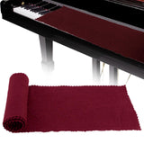 Maxbell Piano Keyboard Cover Fabric Key Cover Cloth for Upright Piano Electric Piano Red