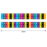 Maxbell 2Pcs Thumb Piano Decals Gift Scale Sticker for Kids Practice