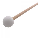 Maxbell 2Pcs Marimba Hammer 15.55'' Rubber Head Bells Wood Mallets Percussion Sticks white