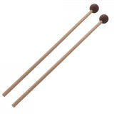 Maxbell 2Pcs Marimba Hammer 15.55'' Rubber Head Bells Wood Mallets Percussion Sticks coffee