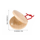 Maxbell 2 Pieces Wooden Castanets Baby Early Education for Babies Classroom Children
