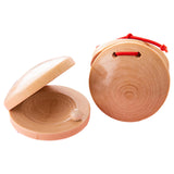 Maxbell 2 Pieces Wooden Castanets Baby Early Education for Babies Classroom Children