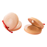 Maxbell 2 Pieces Wooden Castanets Baby Early Education for Babies Classroom Children