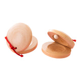 Maxbell 2 Pieces Wooden Castanets Baby Early Education for Babies Classroom Children