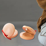 Maxbell 2 Pieces Wooden Castanets Baby Early Education for Babies Classroom Children