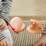 Maxbell 2 Pieces Wooden Castanets Baby Early Education for Babies Classroom Children