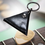Maxbell Guitar Pick Holder Keychain Birthday Gift Key Fob Case Bag Plectrum Case Bag Black