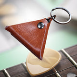 Maxbell Guitar Pick Holder Keychain Birthday Gift Key Fob Case Bag Plectrum Case Bag Orange