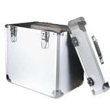 Maxbell Vinyl Carrying Box with Lid Portable Crate LP Albums Storage Box for Records