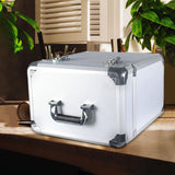 Maxbell Vinyl Carrying Box with Lid Portable Crate LP Albums Storage Box for Records