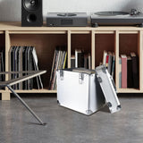 Maxbell Vinyl Carrying Box with Lid Portable Crate LP Albums Storage Box for Records