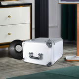 Maxbell Vinyl Carrying Box with Lid Portable Crate LP Albums Storage Box for Records