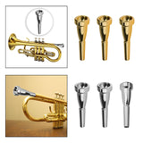 Maxbell Trumpet Mouthpiece Smooth Alloy for Professional Players Trumpet Accessories Gold 3C