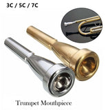 Maxbell Trumpet Mouthpiece Smooth Alloy for Professional Players Trumpet Accessories Gold 3C