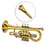 Maxbell Trumpet Mouthpiece Smooth Alloy for Professional Players Trumpet Accessories Gold 3C