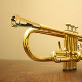 Maxbell Trumpet Mouthpiece Smooth Alloy for Professional Players Trumpet Accessories Gold 3C