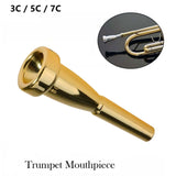Maxbell Trumpet Mouthpiece Smooth Alloy for Professional Players Trumpet Accessories Gold 3C