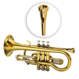 Maxbell Trumpet Mouthpiece Smooth Alloy for Professional Players Trumpet Accessories Gold 5C