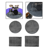 Maxbell Electrical Drum Carpet Multipurpose Drum Rug for Piano Music Studio Practice Circle 1.2m