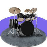 Maxbell Electrical Drum Carpet Multipurpose Drum Rug for Piano Music Studio Practice Circle 1.6m