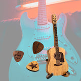 Maxbell Mini Plectrum Container Guitar Pick Box Holder for Electric Guitar Players