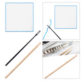 Maxbell Flute Cleaning Rod Professional Flute Care Tool for Sax Clarinet Maintenance Cleaning Cloth