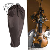 Maxbell Silk Fabric Violin Bag Portable Violin Protective Cover Violin Protector Bag Coffee