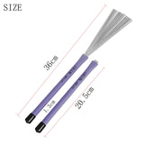 Maxbell Retractable Drum Brushes Professional Durable for Drum Kits Acoustic Drummer Red 35cmx1.5cmx1.5cm