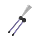 Maxbell Retractable Drum Brushes Professional Durable for Drum Kits Acoustic Drummer Violet 3.8x3.8x36cm